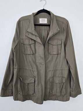 Ashley By 26 International Olive Green Utility Jacket Women's Size L